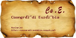 Csongrádi Euzébia névjegykártya