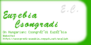 euzebia csongradi business card
